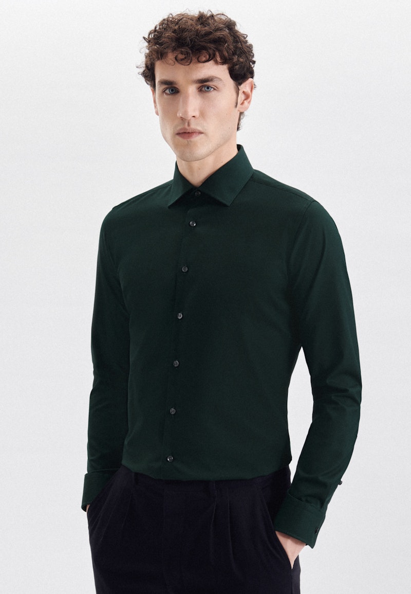 Non-iron Fil a fil Business Shirt in X-Slim with Kent-Collar