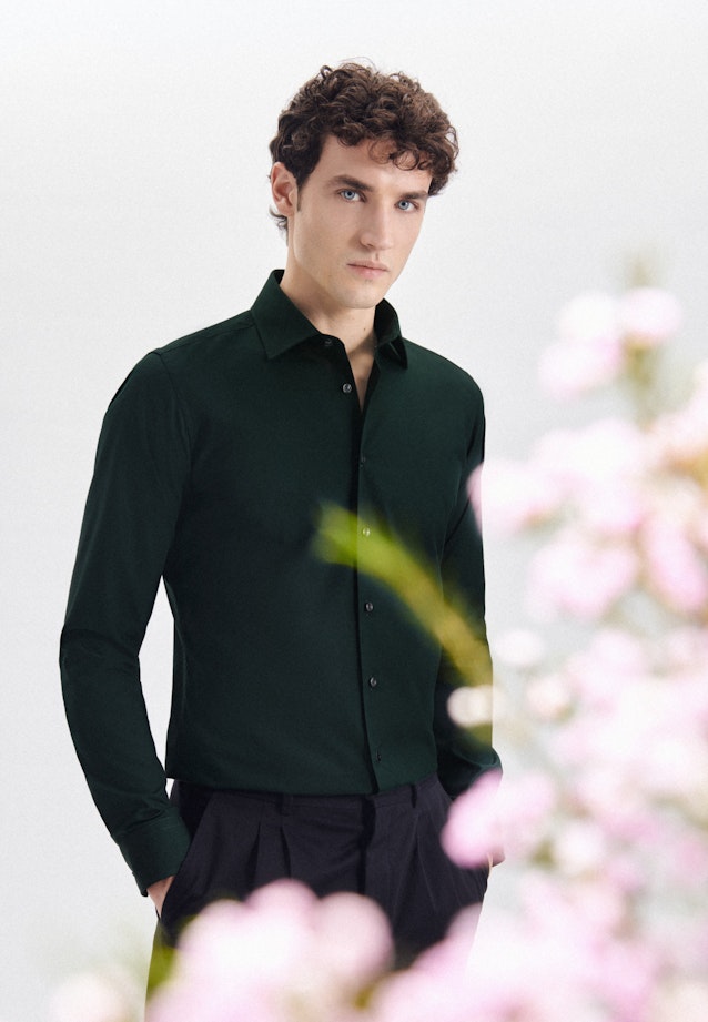 Non-iron Fil a fil Business Shirt in X-Slim with Kent-Collar in Green |  Seidensticker Onlineshop