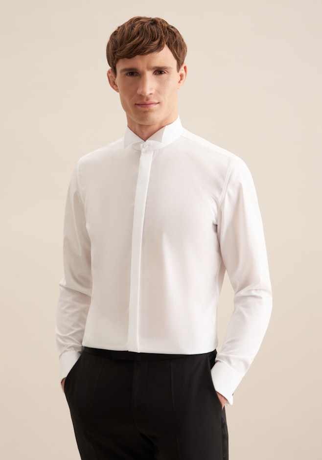 Slim Gala Uni in White | Seidensticker online shop