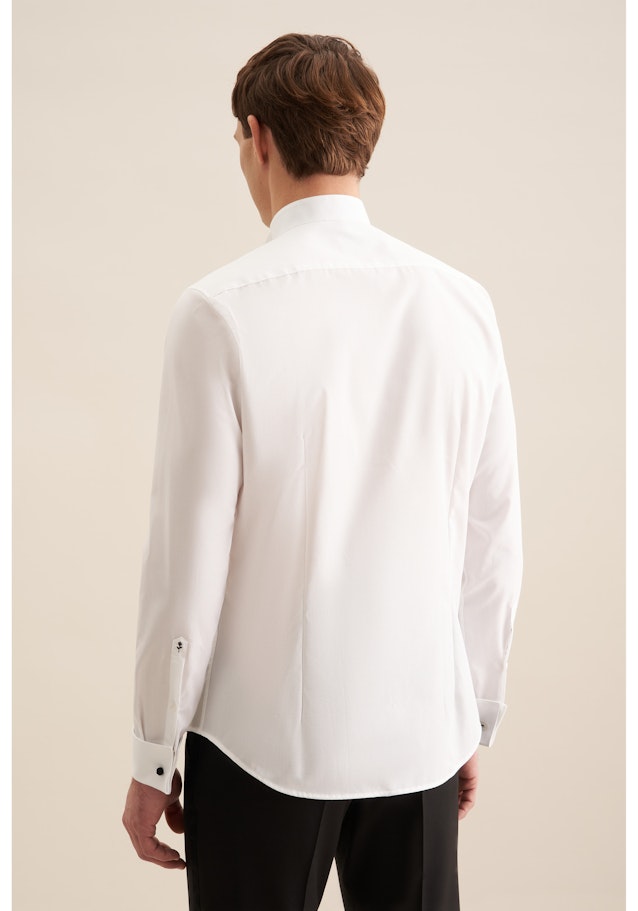 Slim Chemise de soirée Uni in Blanc | Seidensticker Onlineshop