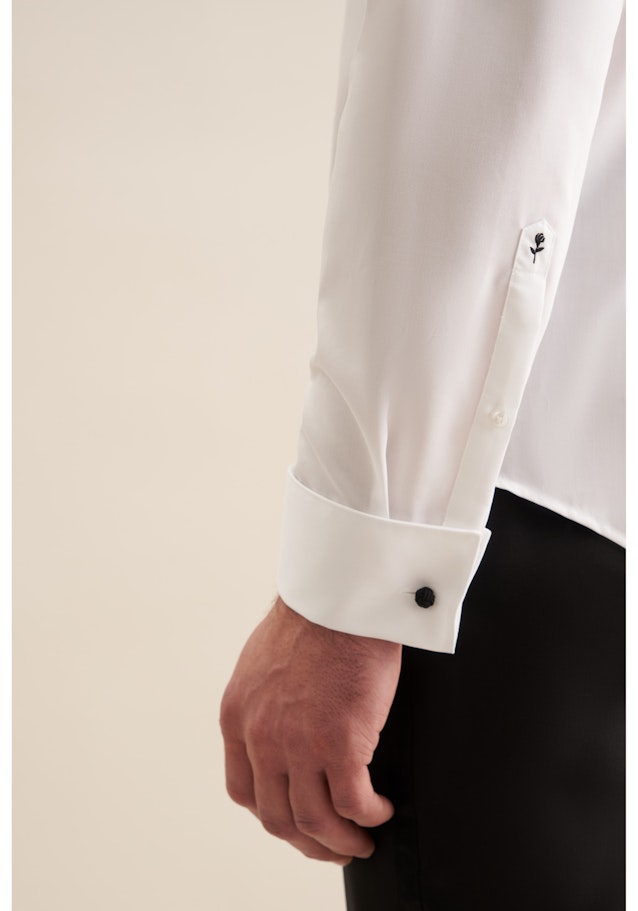 Slim Chemise de soirée Uni in Blanc | Seidensticker Onlineshop