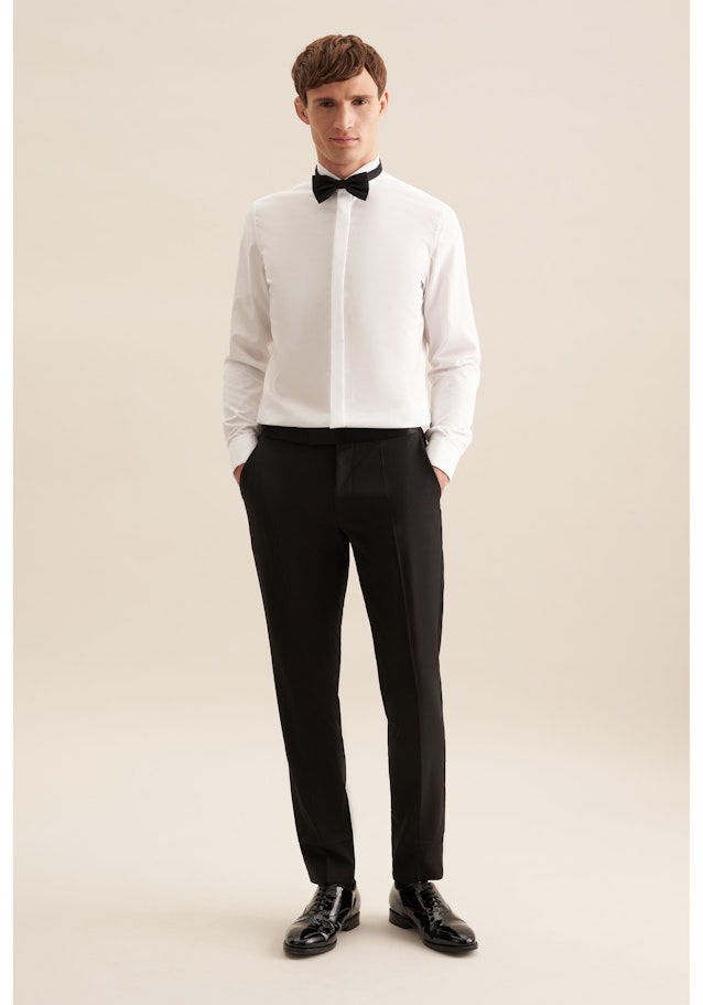 Slim Chemise de soirée Uni in Blanc | Seidensticker Onlineshop