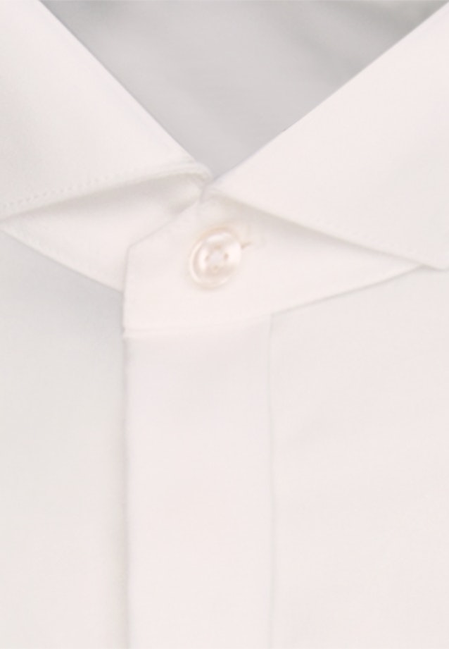 Non-iron Poplin Gala Shirt in Slim with Wing Collar in Ecru |  Seidensticker Onlineshop