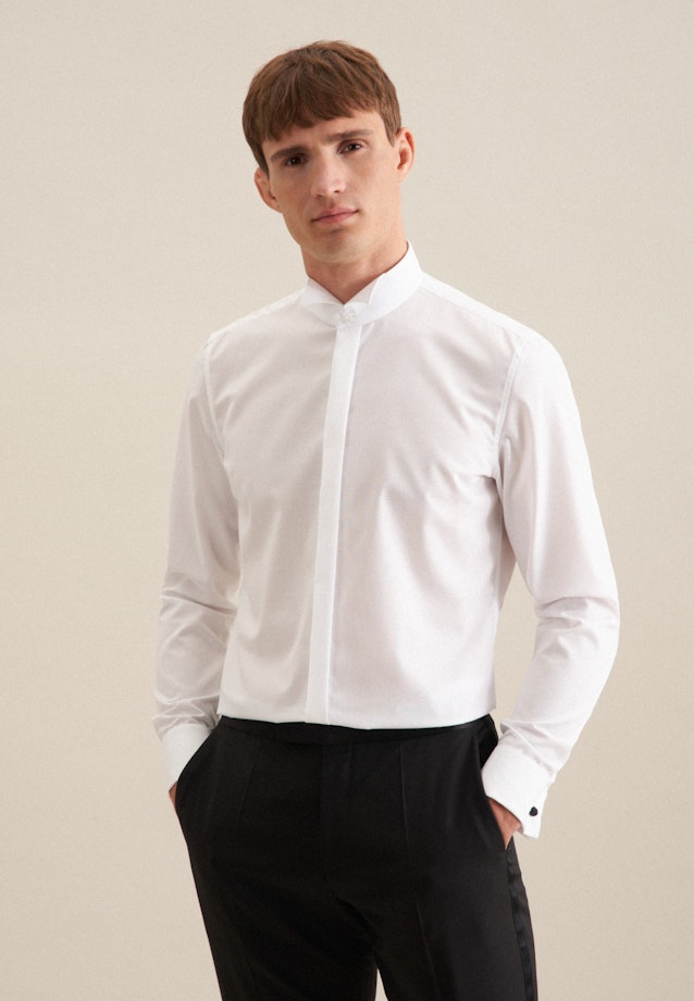 Non-iron Poplin Gala Shirt in Slim with Wing Collar in White |  Seidensticker Onlineshop