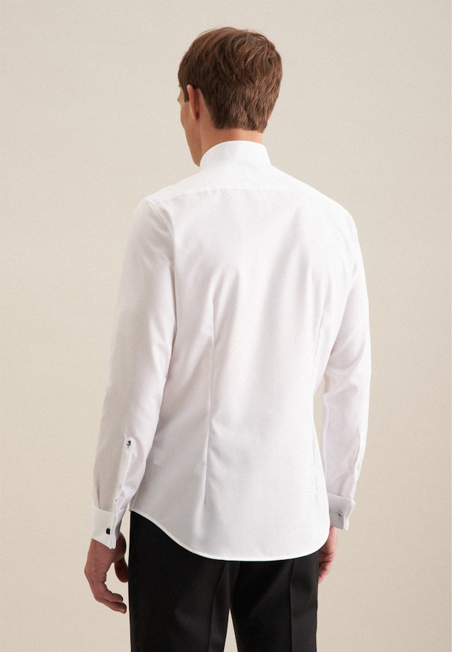 Non-iron Poplin Gala Shirt in Slim with Wing Collar in White | Seidensticker online shop