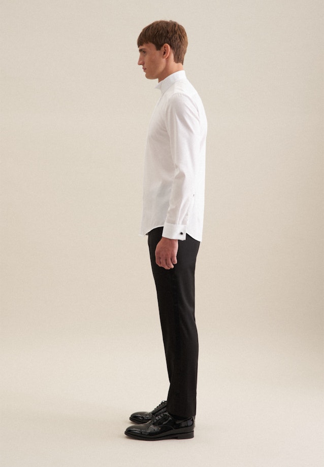 Non-iron Poplin Gala Shirt in Slim with Wing Collar in White |  Seidensticker Onlineshop