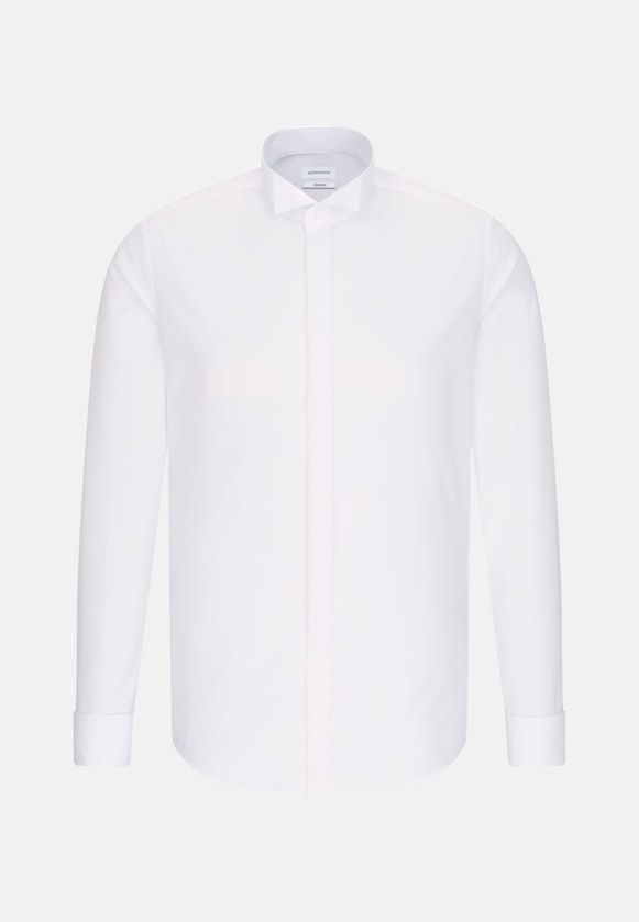 Non-iron Poplin Gala Shirt in Slim with Wing Collar in White |  Seidensticker Onlineshop