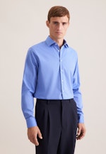 Shaped Business shirt Uni in Medium Blue |  Seidensticker Onlineshop