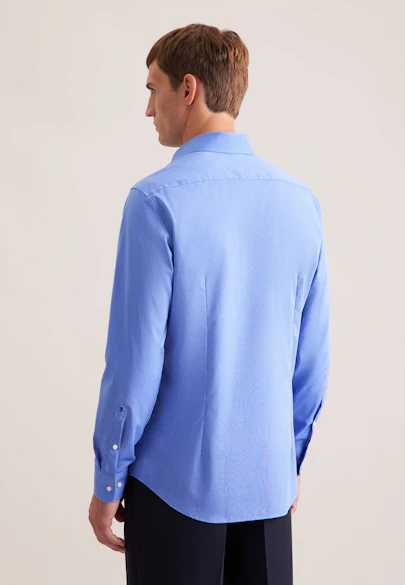 Shaped Business Hemd Uni in Mittelblau |  Seidensticker Onlineshop