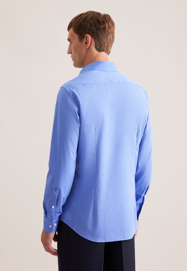 Shaped Business shirt Uni in Medium Blue |  Seidensticker Onlineshop