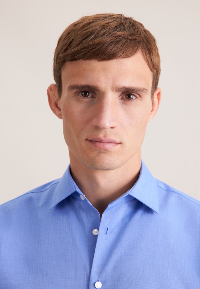 Shaped Business shirt Uni in Medium Blue |  Seidensticker Onlineshop