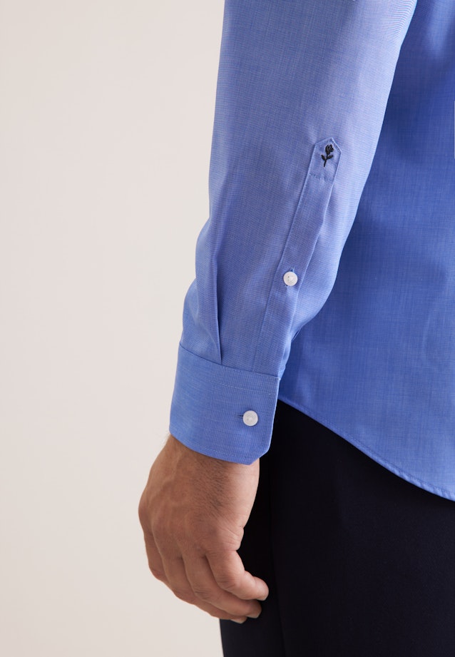 Shaped Business shirt Uni in Medium Blue |  Seidensticker Onlineshop
