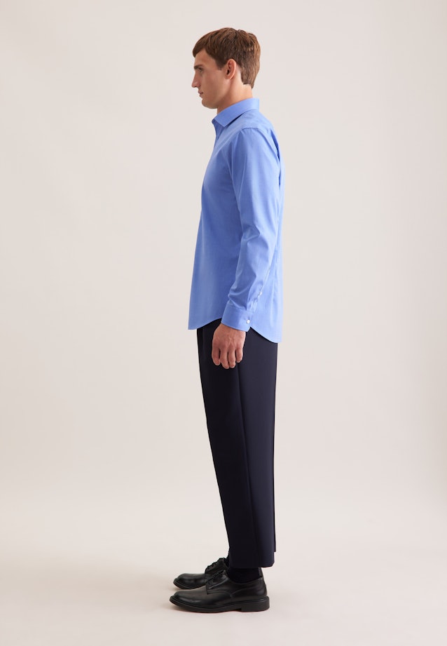 Shaped Business shirt Uni in Medium Blue |  Seidensticker Onlineshop