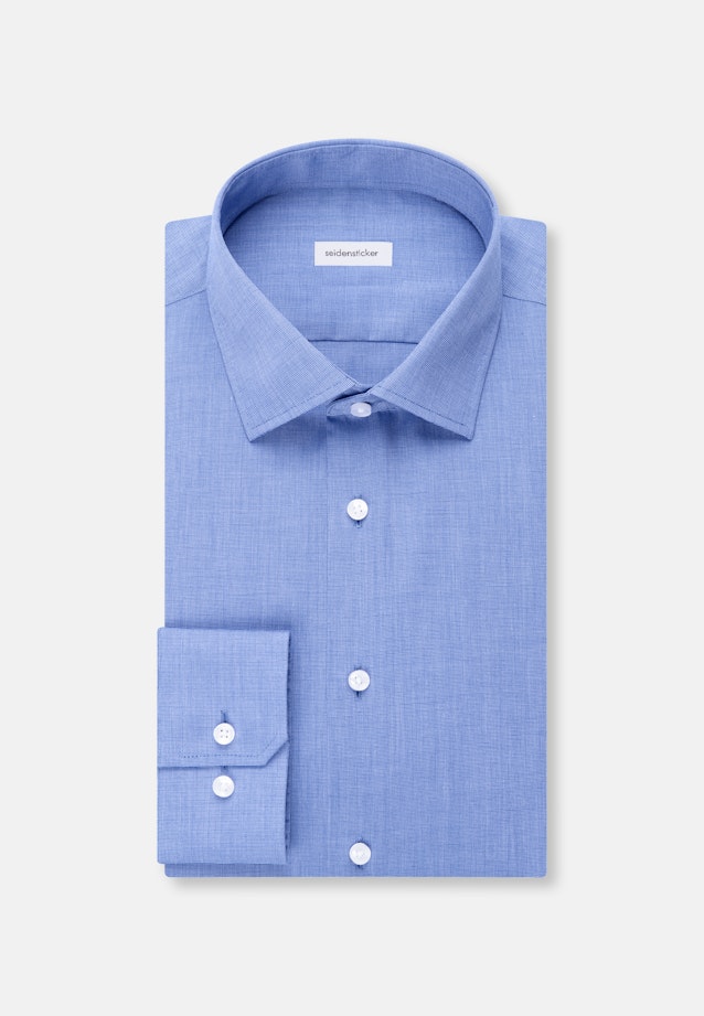 Shaped Business Hemd Uni in Mittelblau |  Seidensticker Onlineshop
