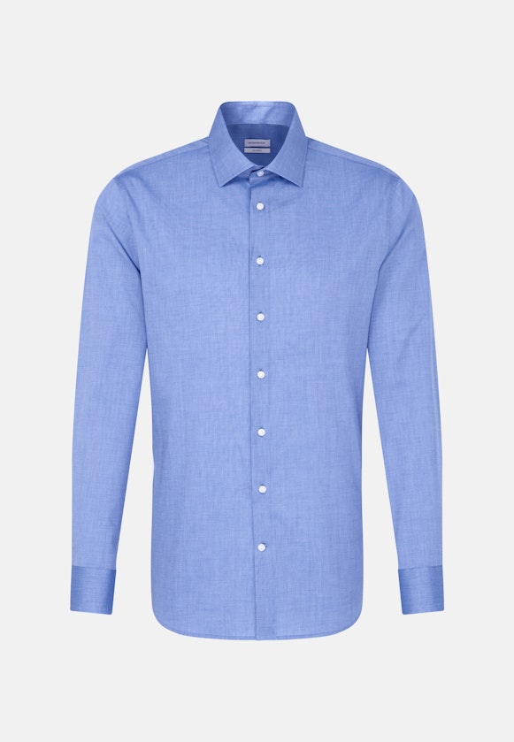 Shaped Business shirt Uni in Medium Blue |  Seidensticker Onlineshop