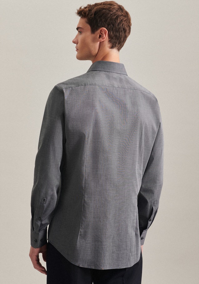 Shaped Business Hemd Uni in Schwarz | Seidensticker Onlineshop