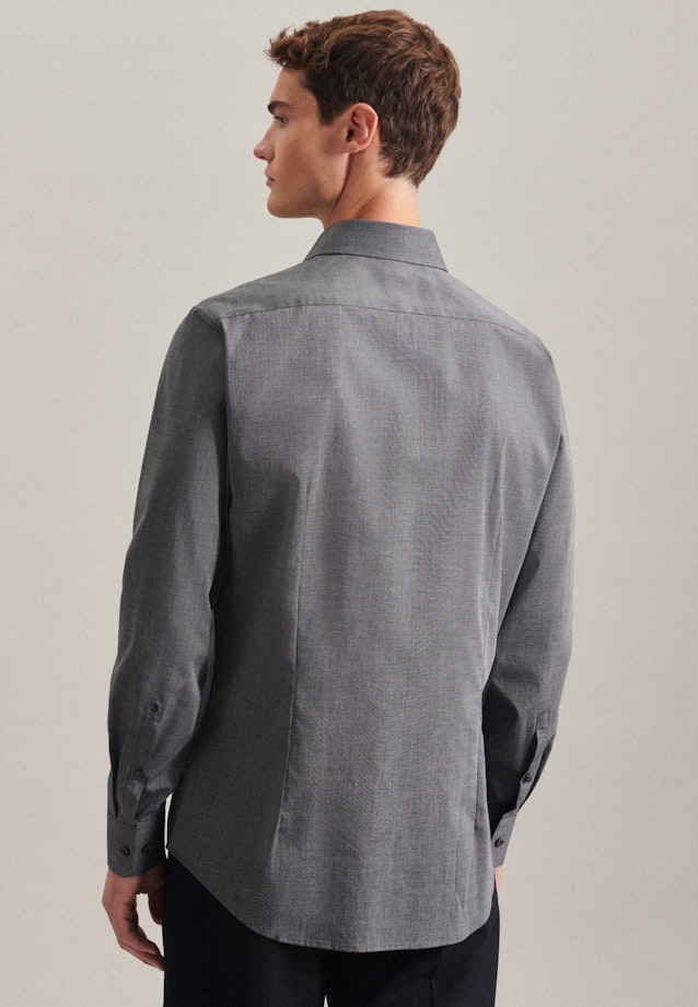 Shaped Business Hemd Uni in Grau |  Seidensticker Onlineshop