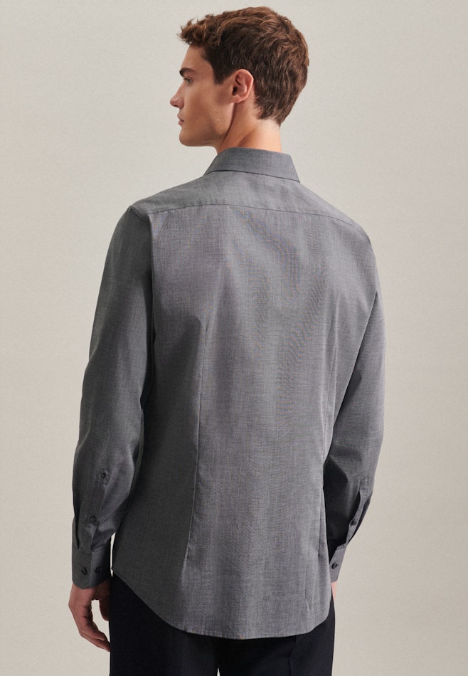 Shaped Business Hemd Uni in Grau | Seidensticker Onlineshop