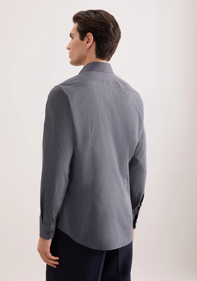 Shaped Business Hemd Uni in Grau | Seidensticker Onlineshop