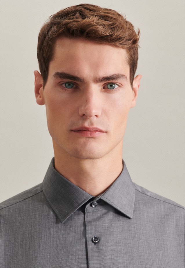 Shaped Business Hemd Uni in Grau |  Seidensticker Onlineshop