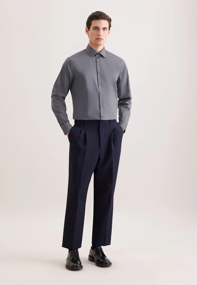 Shaped Business shirt Uni in Grey |  Seidensticker Onlineshop