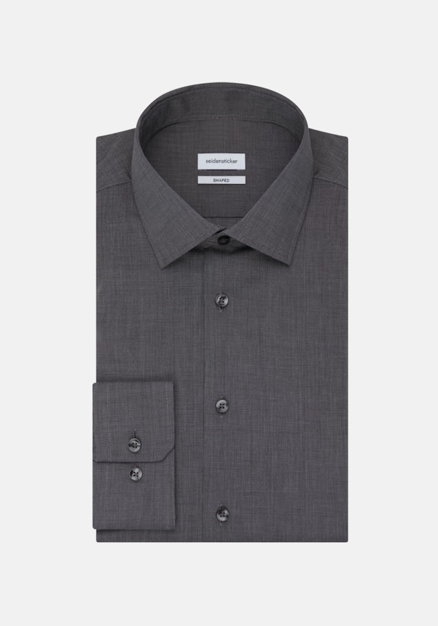 Shaped Business Hemd Uni in Schwarz | Seidensticker Onlineshop