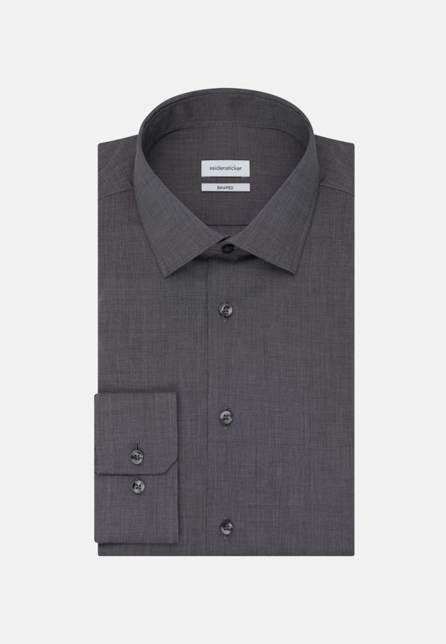 Shaped Business Hemd Uni in Grau |  Seidensticker Onlineshop