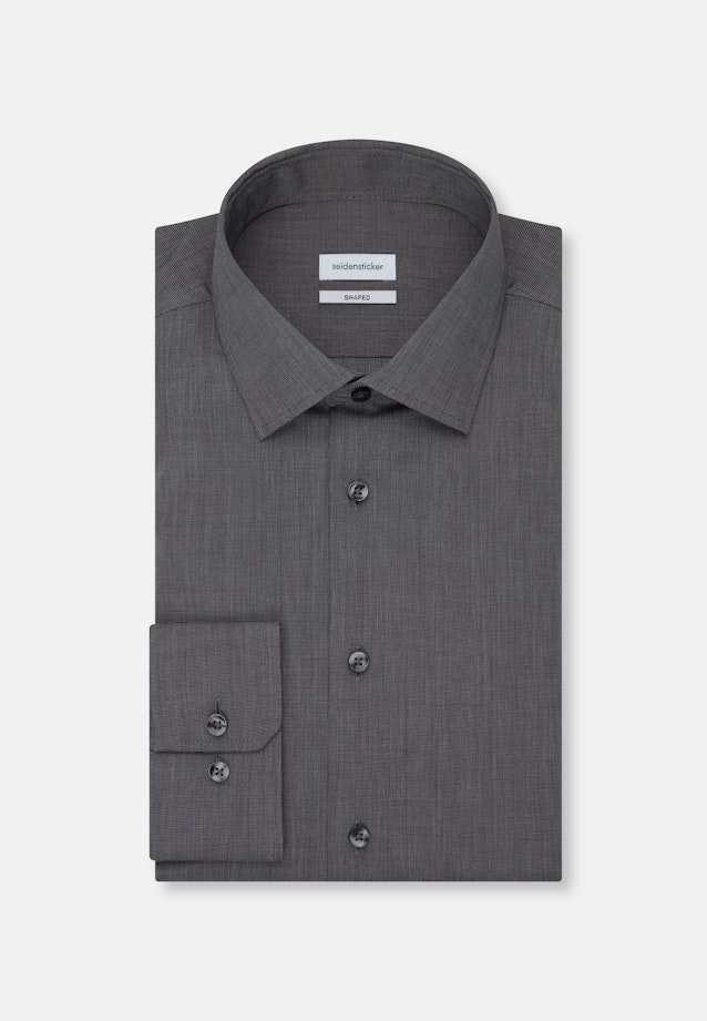 Shaped Business Hemd Uni in Grau |  Seidensticker Onlineshop