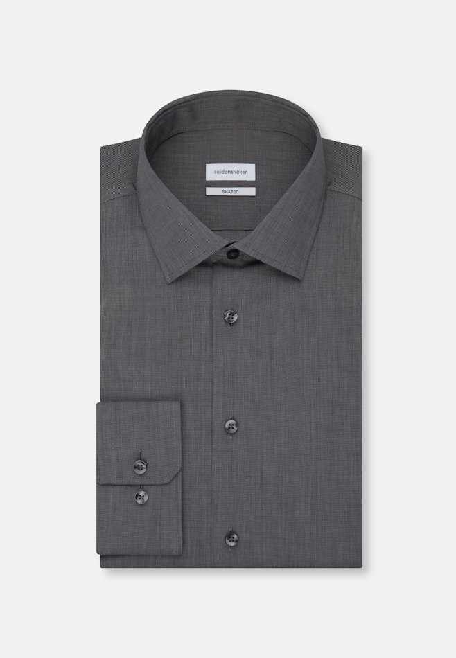 Shaped Business Hemd Uni in Grau | Seidensticker Onlineshop