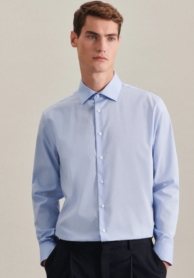 Shaped Business Hemd Uni in Hellblau | Seidensticker Onlineshop