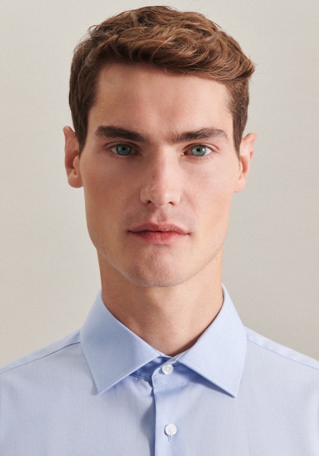 Shaped Chemise d'affaires Uni in Bleu Clair | Seidensticker Onlineshop