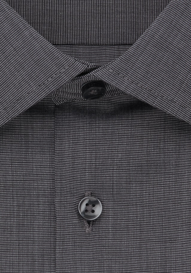 Bügelfreies Fil a fil Business Hemd in Shaped mit Kentkragen in Grau |  Seidensticker Onlineshop