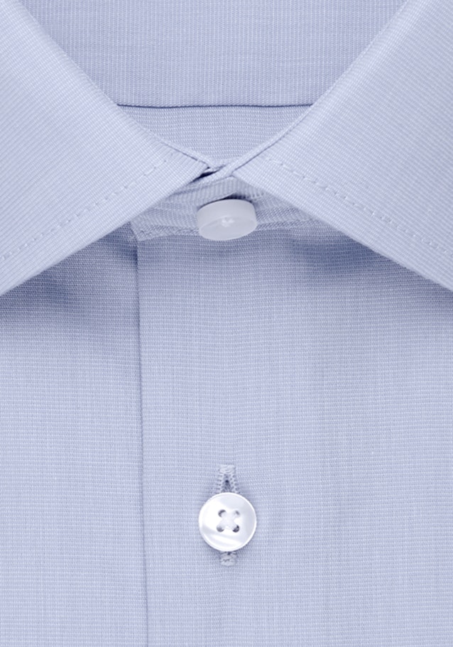 Non-iron Fil a fil korte arm Business overhemd in Shaped with Kentkraag in Lichtblauw |  Seidensticker Onlineshop