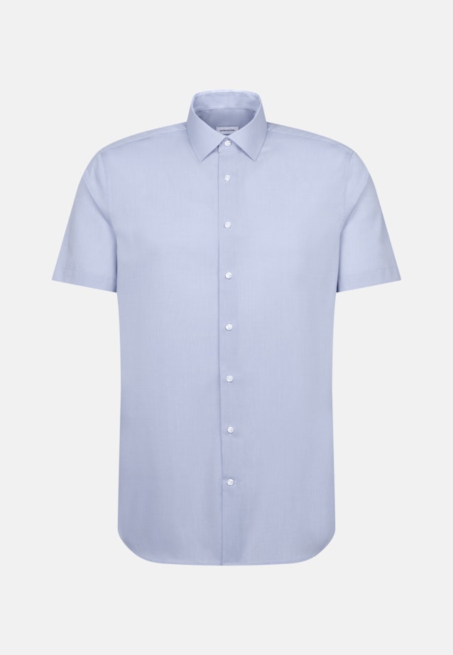 Non-iron Fil a fil Short sleeve Business Shirt in Shaped with Kent-Collar in Light Blue |  Seidensticker Onlineshop