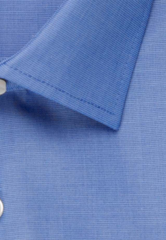 Non-iron Fil a fil Short sleeve Business Shirt in Shaped with Kent-Collar in Medium Blue |  Seidensticker Onlineshop