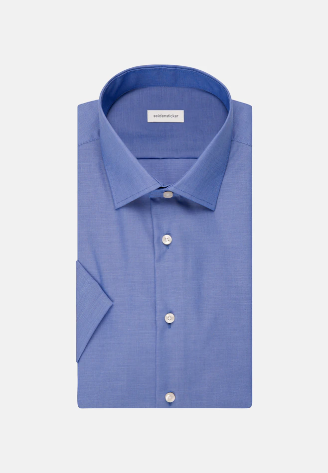 Shaped Business shirt Uni in Medium Blue | Seidensticker online shop