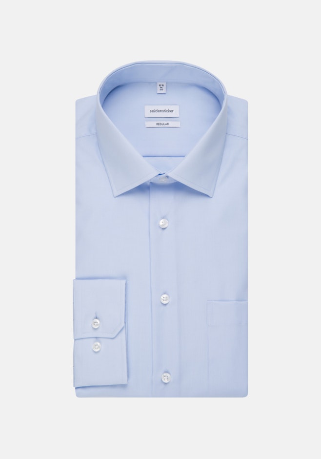 Regular Chemise d'affaires Uni dans Bleu Clair | Boutique en ligne Seidensticker