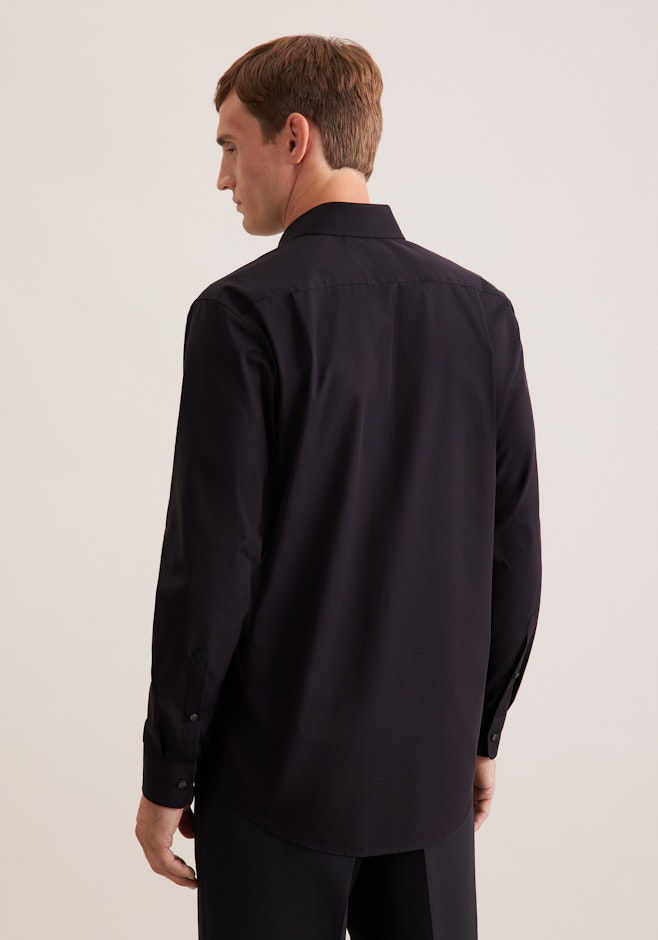 Regular Business shirt Uni in Black | Seidensticker online shop
