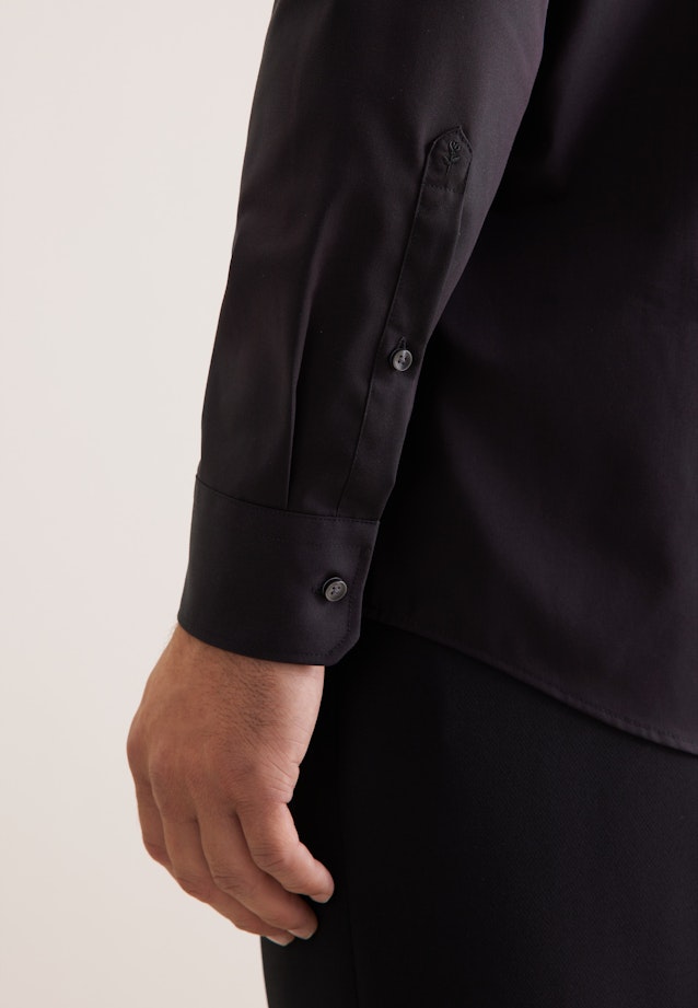 Regular Chemise d'affaires Uni in Noir |  Seidensticker Onlineshop