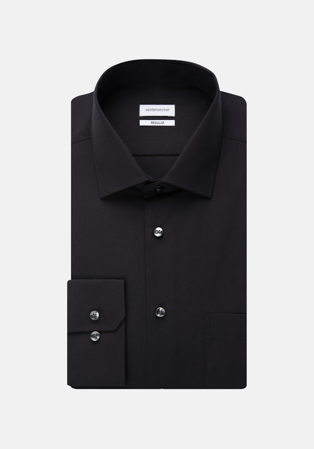 Regular Chemise d'affaires Uni in Noir | Seidensticker Onlineshop