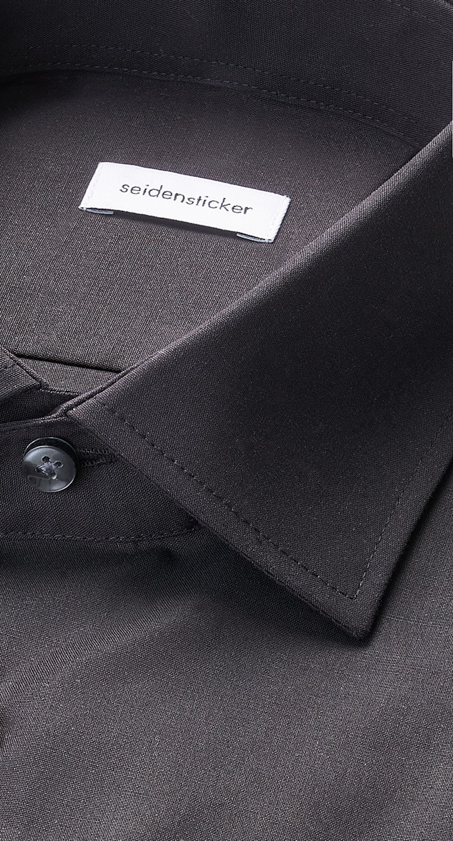 Regular Business shirt Uni in Black | Seidensticker online shop