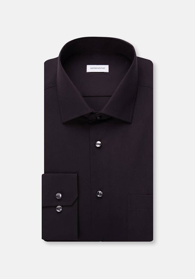 Regular Business shirt Uni in Black | Seidensticker online shop