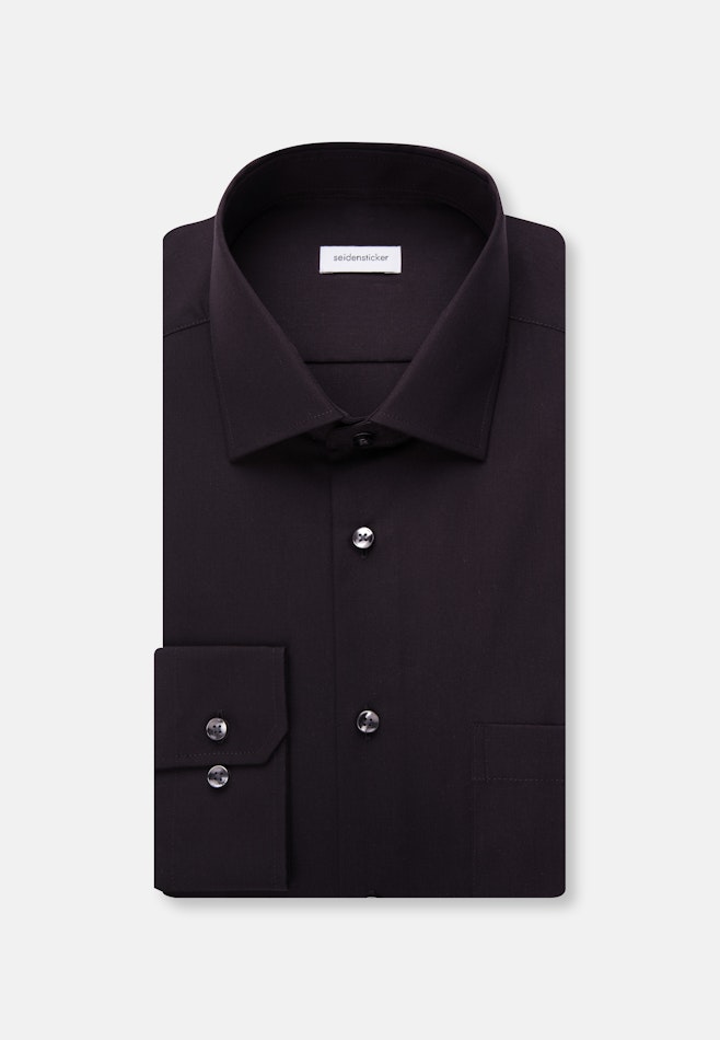 Regular Chemise d'affaires Uni dans Noir | Boutique en ligne Seidensticker