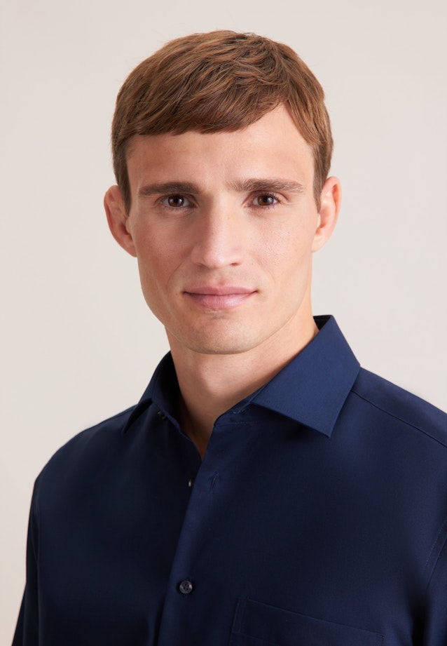 Regular Business Hemd Uni in Dunkelblau |  Seidensticker Onlineshop