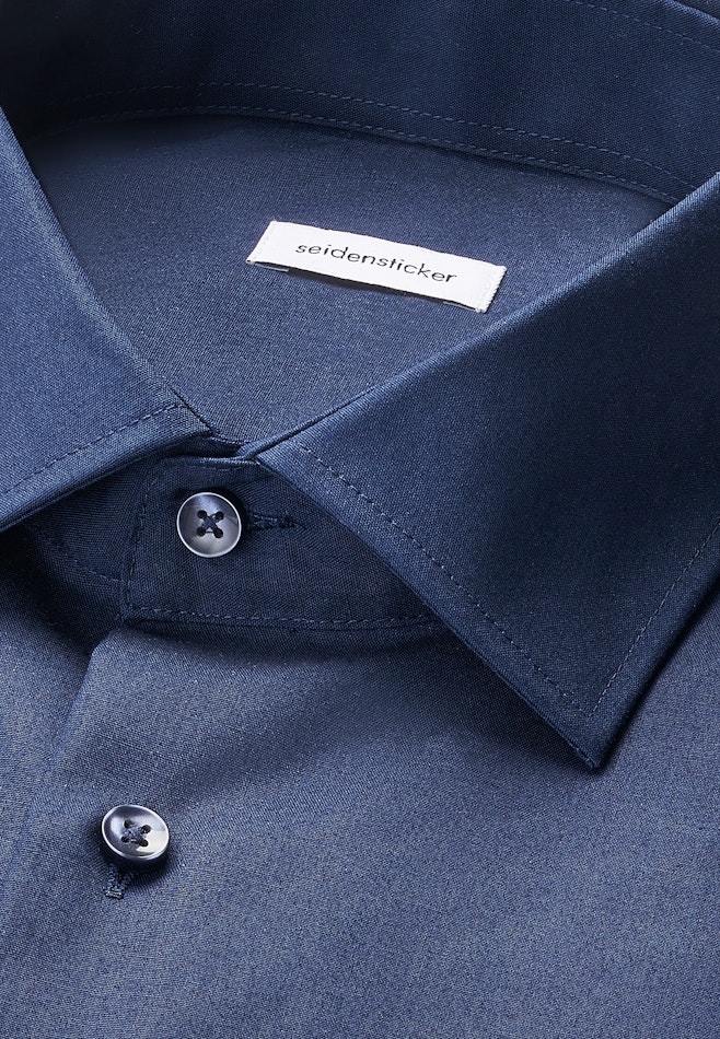 Regular Chemise d'affaires Uni dans Bleu Foncé | Boutique en ligne Seidensticker