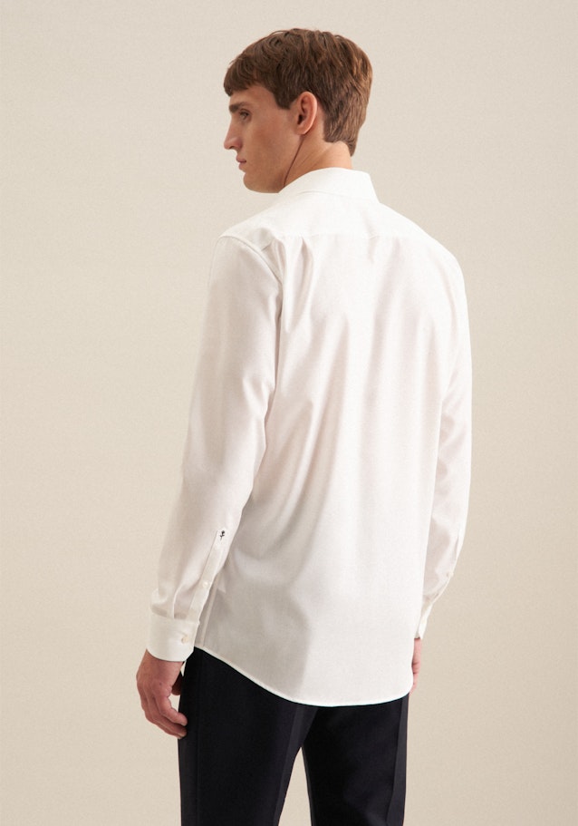 Non-iron Poplin Business Shirt in Regular with Kent-Collar in Ecru | Seidensticker Onlineshop