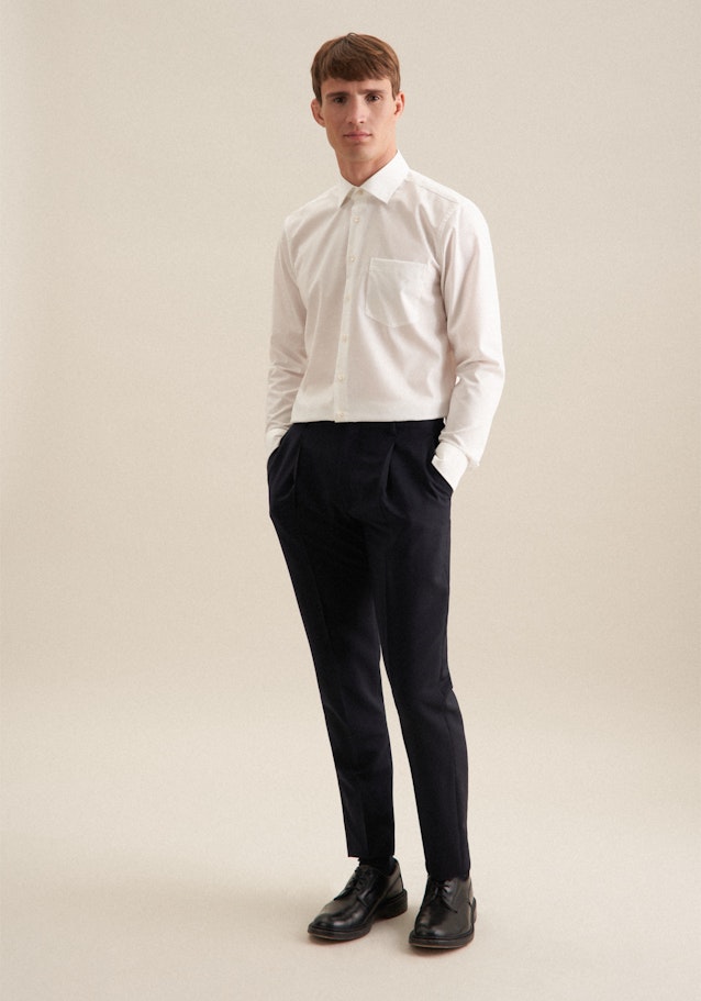 Regular Chemise d'affaires Uni in Ecru | Seidensticker Onlineshop