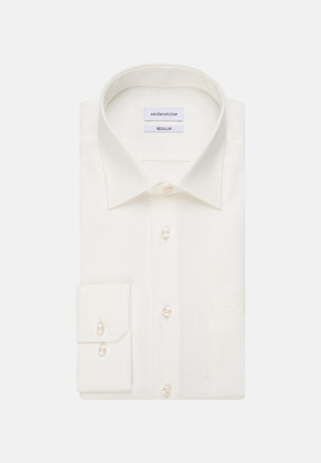 Regular Chemise d'affaires Uni dans Ecru | Boutique en ligne Seidensticker