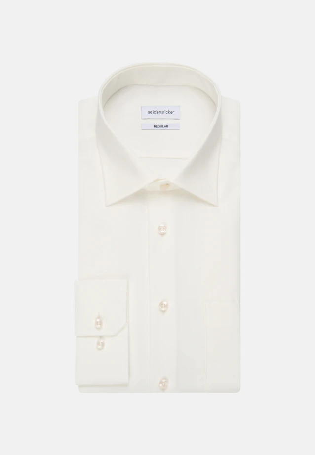 Regular Business shirt Uni in Ecru |  Seidensticker Onlineshop