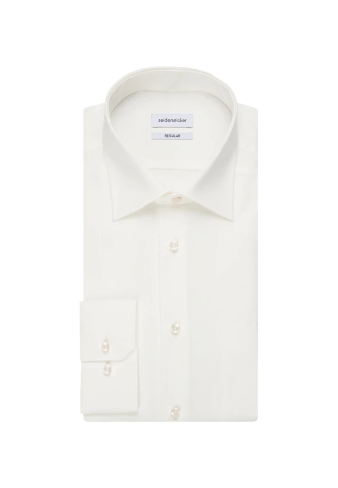 Regular Chemise d'affaires Uni dans Ecru | Boutique en ligne Seidensticker